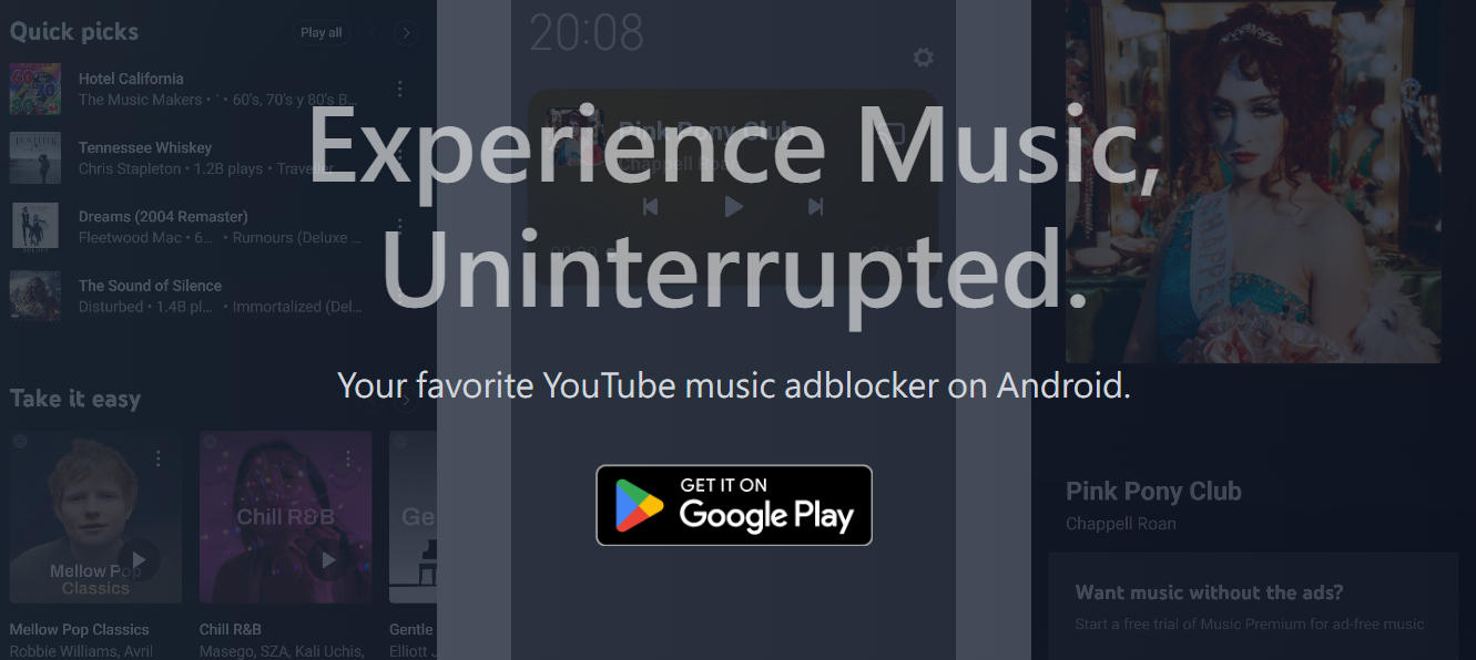 Screenshot of the official website of JC Music Player.